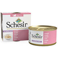 Вологий корм для кішок консерва Schesir (Шезир) Salmon Natural Style лосось у власному соку, банку 85 г