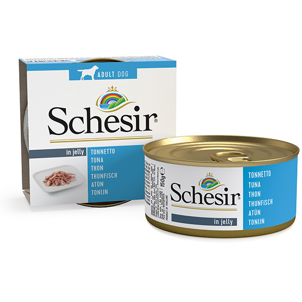 Вологий корм Schesir (Шезір) Tuna для собак шматочки в желе з тунцем 150 г