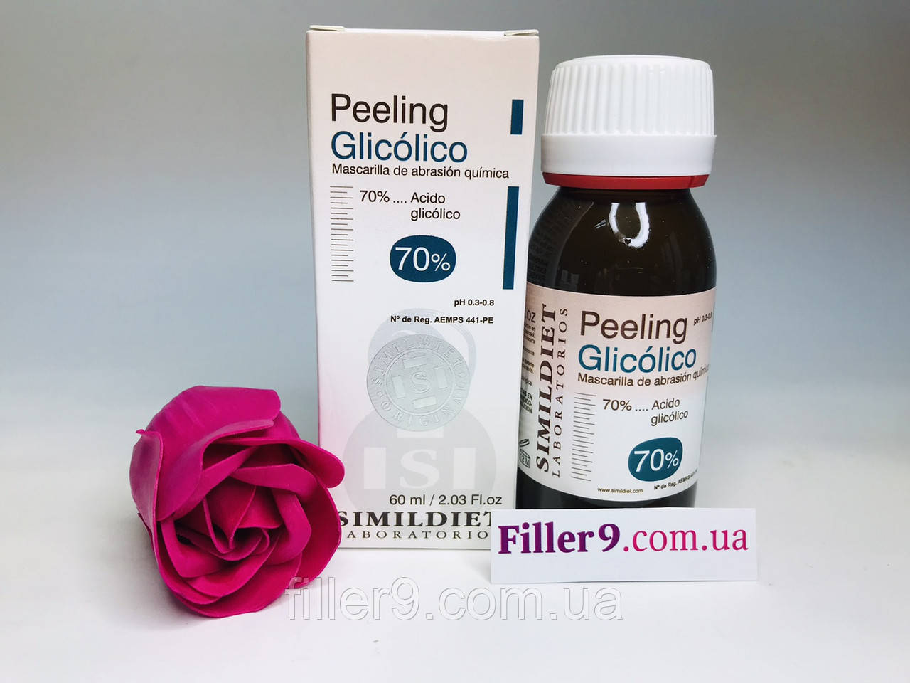 Simildiet Glicolico Peeling Гліколевий пілінг (пігментація, рубці, розтяжки, омолодження, гіперкератоз), 60 мл