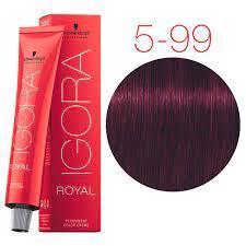 Фарба для волосся  Schwarzkopf  Igora Royal 5-99 (світло-коричневий фіолетовий екстра) — 60 мл