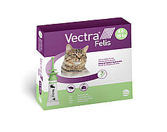 Краплі від бліх і кліщів для котів Vectra Felis Вектра Феліс 0,6-10 кг (3 шт)