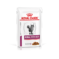 Корм для кошек при заболевании почек ROYAL CANIN (Роял Канин) RENAL CAT BEEF pouches в соусе 85г