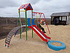 Дитячий ігровий комплекс для вулиці "Гамма" з гойдалками і гіркою, фото 4