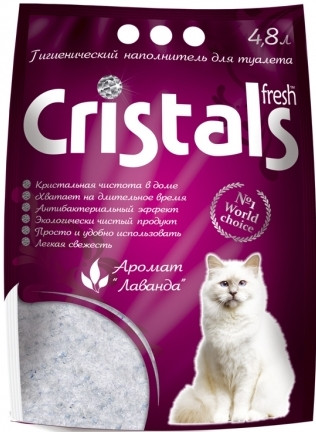 Наповнювач сілікагелевий CRISTALS Fresh Лаванда 4,8 л