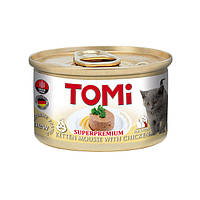 Влажный корм для котят TOMi For Kitten with Chicken курица паштет 85 г