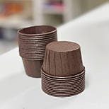 Форма паперова з бортиком посилена №212 коричнева, 24 шт, фото 2