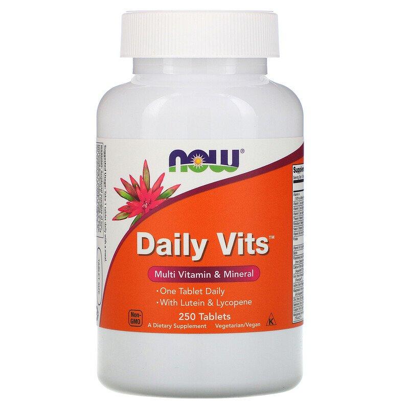 Вітаміни Daily Vits Multi Vitamin & Mineral Now Foods 250 таблеток