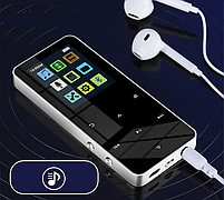 Плеєр MP3 Rijaho S08 Bluetooth 16gb HI FI з зовнішнім динаміком Сріблястий, фото 6