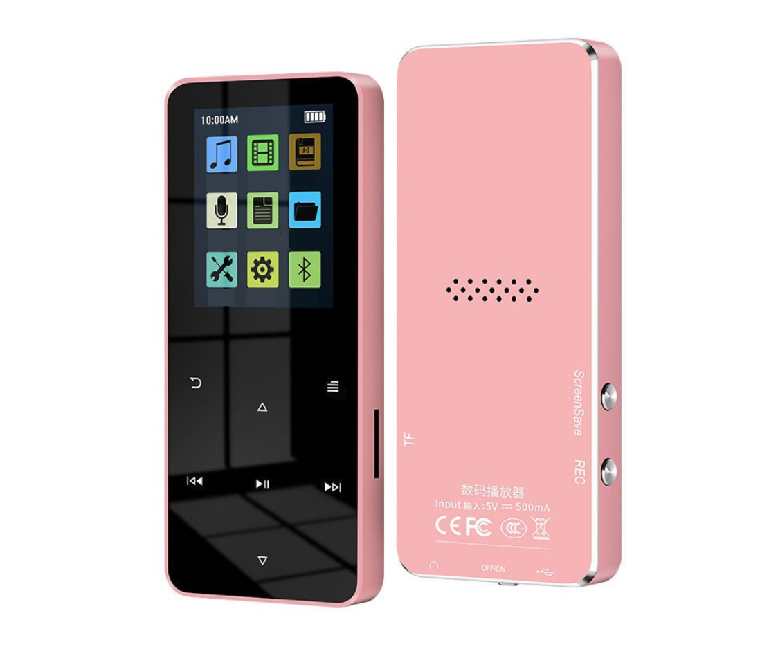 Плеєр MP3 Rijaho S08 Bluetooth 16gb HI FI з зовнішнім динаміком Рожевий