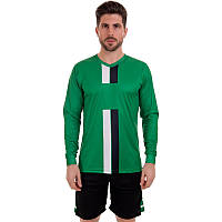 Форма футбольная с длинным рукавом мужская SP-Sport CO-2001-1 зелёный-черный