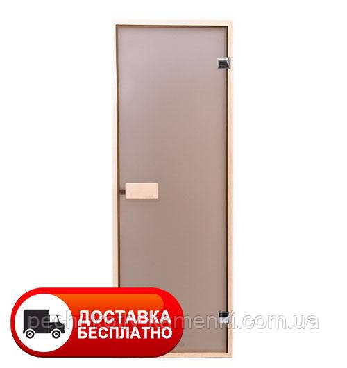 Двери для сауны Wood 60х190 две петли (ольха) матовые - фото 1 - id-p1524379454