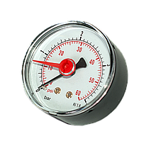 RS-K 1/4" ф.50 Манометр фронтальний 0-4 bar з дод. стрілкою