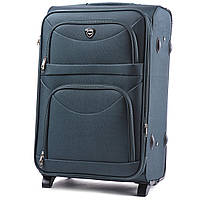 Большой зеленый тканевый чемодан на 2-х колесах Wings дорожный чемодан из текстиля на два колеса каркасный