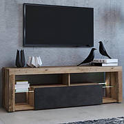 Тумба тв для вітальні в сучасному стилі Hugo 140 Accord, колір олдстайл світлий / матера