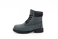 Зимові чоловічі високі черевики Timberland Winter 40-44 р підошва гума, сірі черевики хлопцеві на зиму
