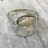 Сколецит браслет-манжет с натуральным сколецитом в серебре Индия.