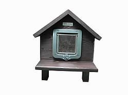 Будиночок для кота 30х40 см (з дверцятами, утеплений, на ніжках)