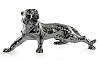 Декоративна срібна статуетка символ року Тигр з мармурової крихти покритої сріблом Chinelli, фото 5
