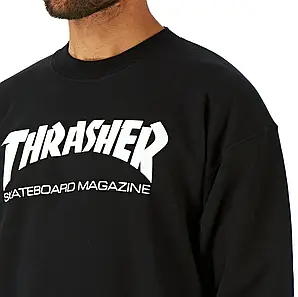 THRASHER Skateboard Magazine Світшот чоловічий чорний Трашер Светр трикотажний Кофта з принтом Трешер скейтборд