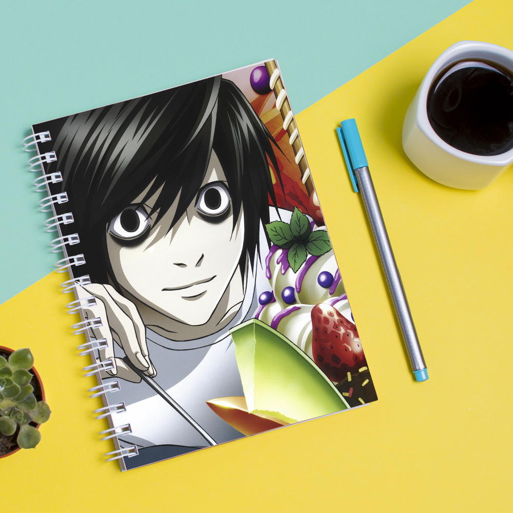 Скетчбук (Sketchbook) блокнот для малювання з принтом "Death Note - Зошит смерті L"