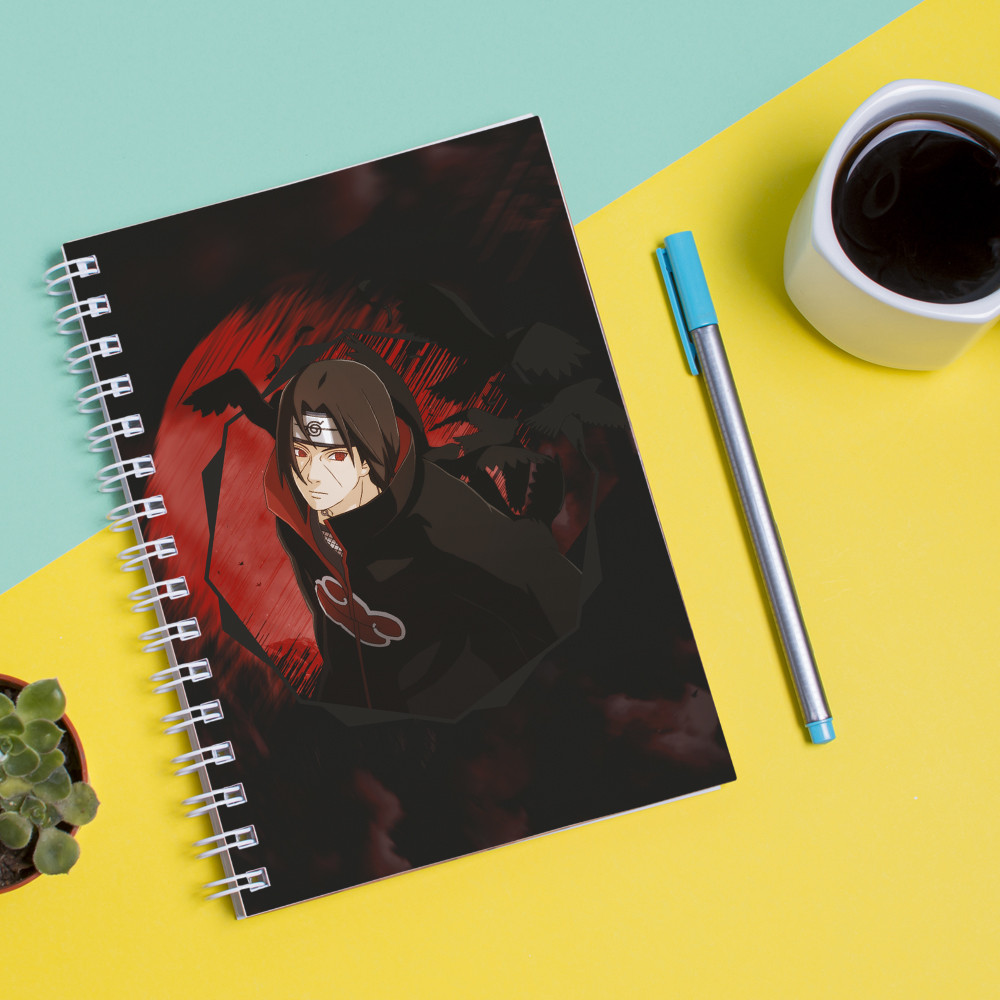 Скетчбук Sketchbook (блокнот) для малювання з принтом Naruto Наруто Ітачі 3
