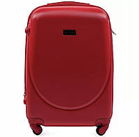 Большой дорожный красный чемодан на 4 колесах пластиковый WINGS К-310 размер L чемодан большой