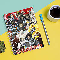 Скетчбук Sketchbook (блокнот) для рисования с принтом Аниме Пламенная бригада пожарных, Enen no Shouboutai,