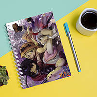 Скетчбук (Sketchbook) блокнот для рисования с принтом Аниме Созданный в Бездне Рассвет глубокой души