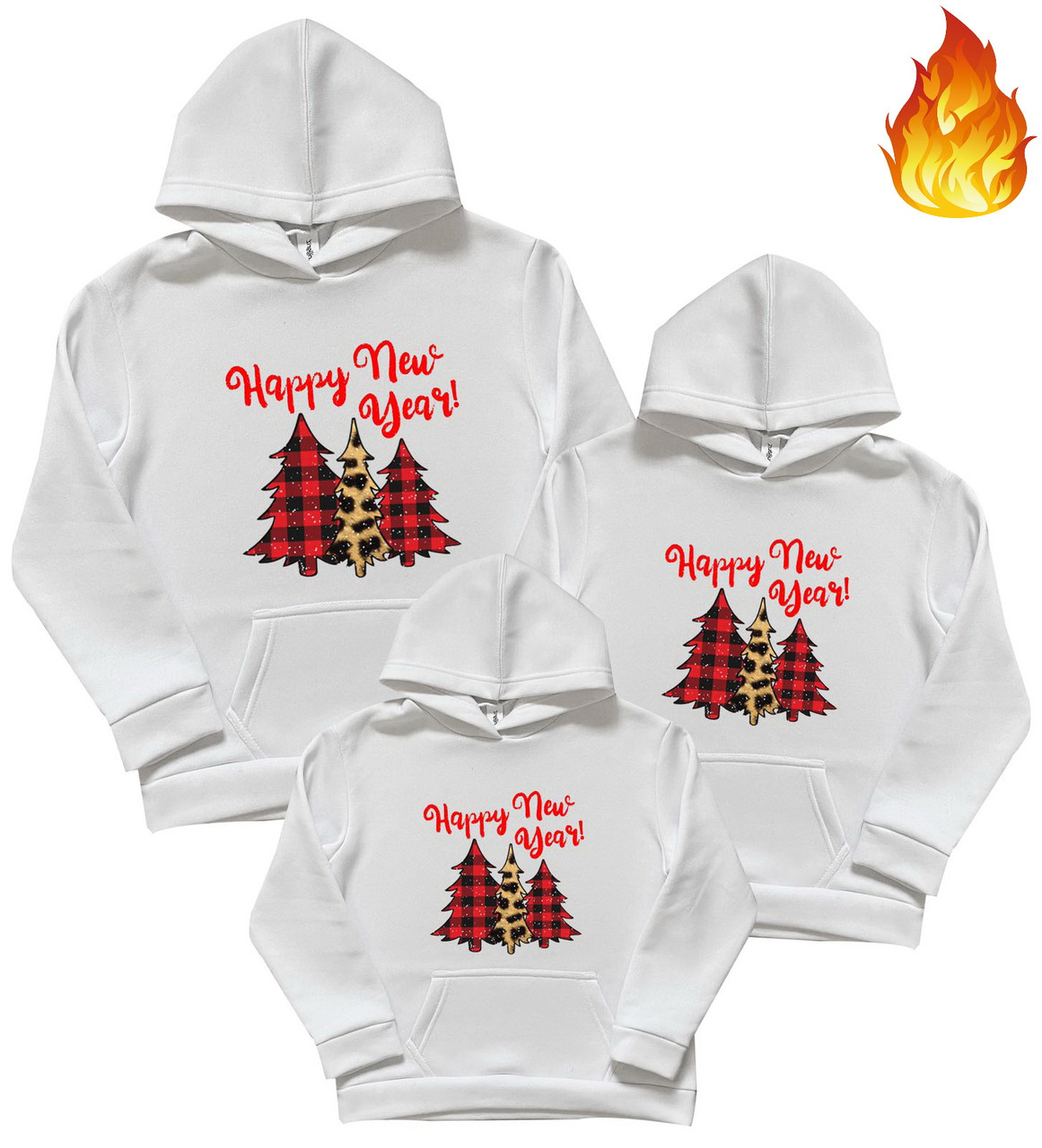 Толстовка Модні Ялинки мама, тато, дитина Новорічний family look/кофти светри на новий рік, фото 1