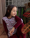Класна піжама для дівчинки з натурального матеріалу, затишна дитяча піжама з бавовни "Олені", фото 3