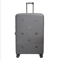 Большой чемодан Airtex 246 из полипропилена Франция серый