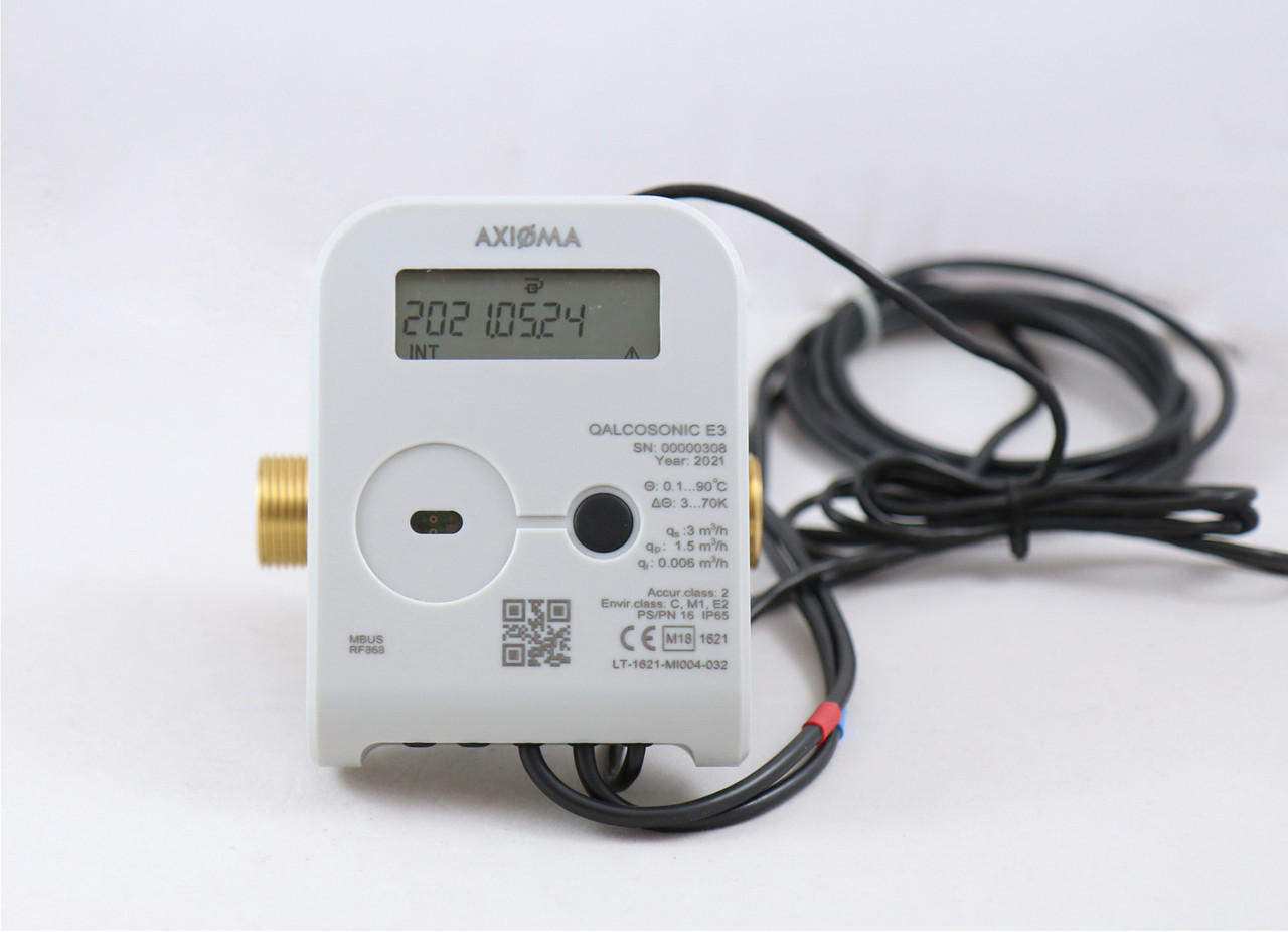 Ультразвуковий теплолічильник 3/4" QALCOSONIC E3 20-2,5 для будинку і офісу Axioma (Литва)