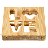 Деревянный светильник-ночник ArtEco Light "LOVE" с пультом и регулировкой цвета (двойной RGB), фото 9