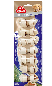 Ласощі для собак 8in1 Delights Кістка пресована 7 см, 84 г/7 шт. (говядина)