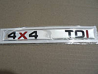Наклейка s надпись 4x4 TDI 148х18х1,1 силиконовая полоска 4х4 ТДИ на авто Octavia Октавия Skoda Шкода