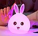 Дитячий силіконовий світлодіодний нічник світильник Зайчик Rabbit Silicone Lamp EL-543-13 T, фото 8