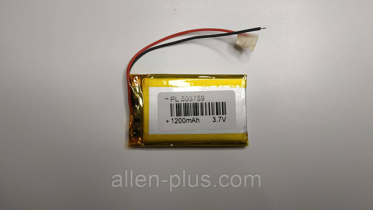 Акумулятор з контролером заряду Li-Pol PL503759 3,7V 1200mAh (5*37*59 мм)