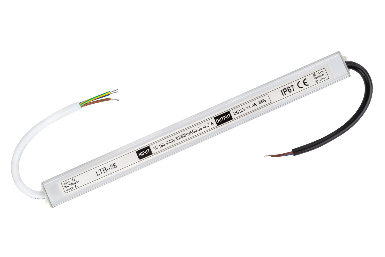 Блок живлення LEDTech 12v 3а 36 Вт Stick у герметичному корпусі ip67. Преміум. Гарантія 2 роки