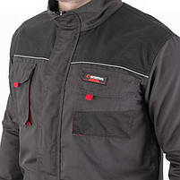 Куртка робоча 80% поліестер, 20% бавовна, щільність 260 г/м2, M INTERTOOL SP-3002, фото 6