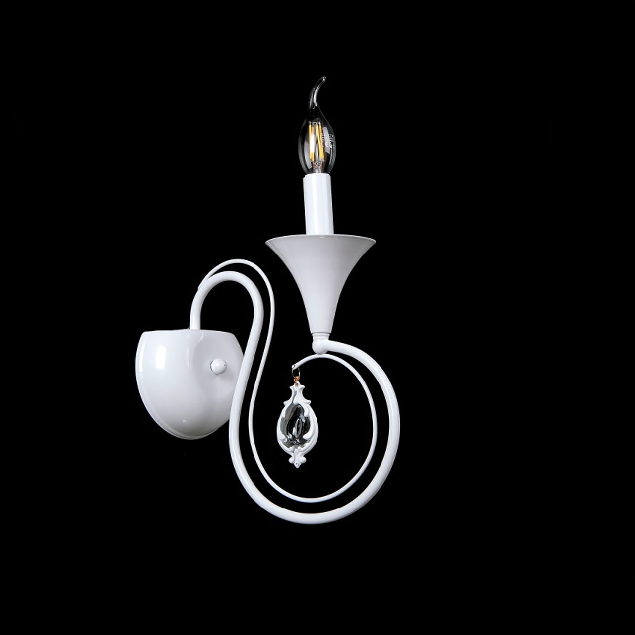 Класична бра-свічка на 1 лампу Е14 біла VL-B0192/1W (WT+HT), фото 1