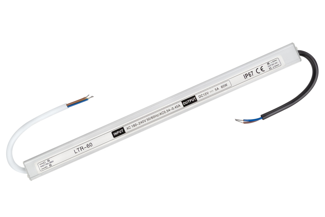 Блок живлення LEDTech 12v 5а 60 Вт Stick у герметичному корпусі ip67. Преміум. Гарантія 2 роки