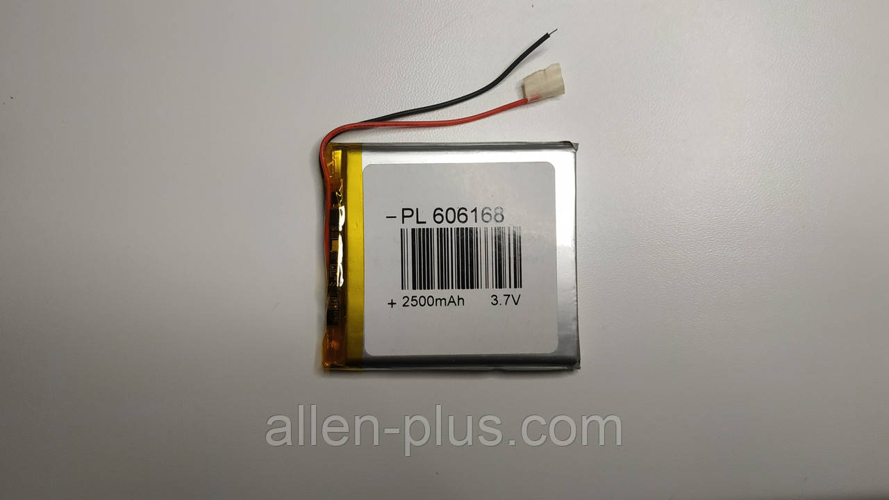 Акумулятор з контролером заряду Li-Pol PL606168 3,7V 2500 mAh (6*61*68 мм)