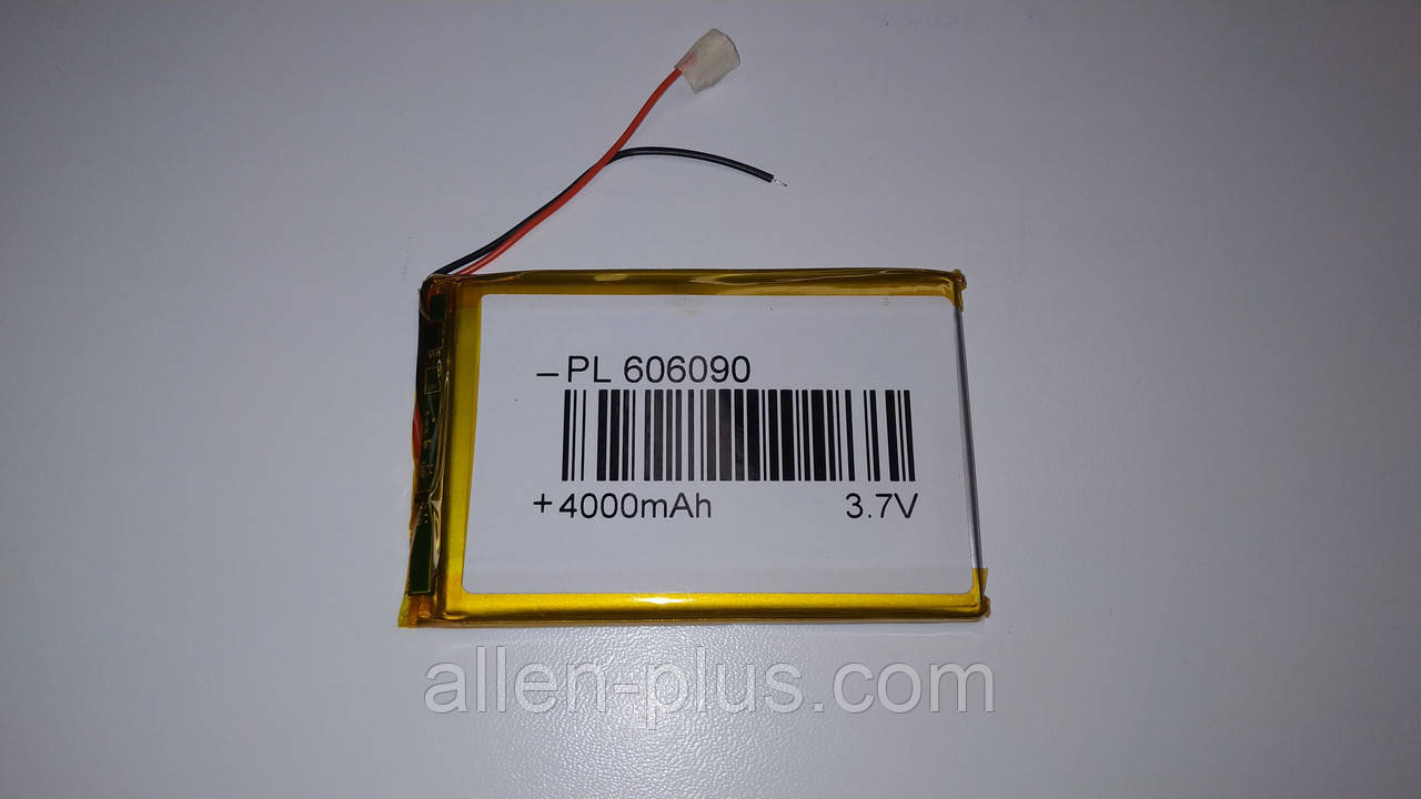 Акумулятор з контролером заряду Li-Pol PL606090 3,7V 4000 mAh (6*60*90 мм)