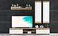 Стінка Люсія 175 см дуб тахо з білими матовими фасадами з ДСП у вітальню, фото 2