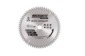 Диск пильний для дерева з твердосплавними напайками GRANITE 5-23-060, 230*22,2*60Т, 8000 об/хв