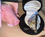 Шикарне срібне кільце із зеленим турмаліном, розмір 19, фото 5