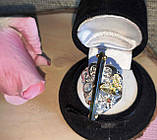 Шикарне срібне кільце із зеленим турмаліном, розмір 19, фото 4