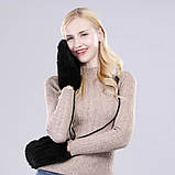 Норкові рукавиці, рукавиці норкові. Хутряні рукавиці з хутра норки чорні, фото 2