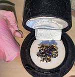 Срібне кільце з чорним опалом, розмір 16,8, фото 3