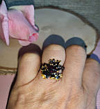 Срібне кільце з чорним опалом, розмір 16,8, фото 8